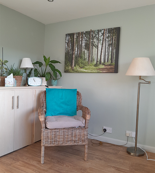 Our Southam counselling and therapy room